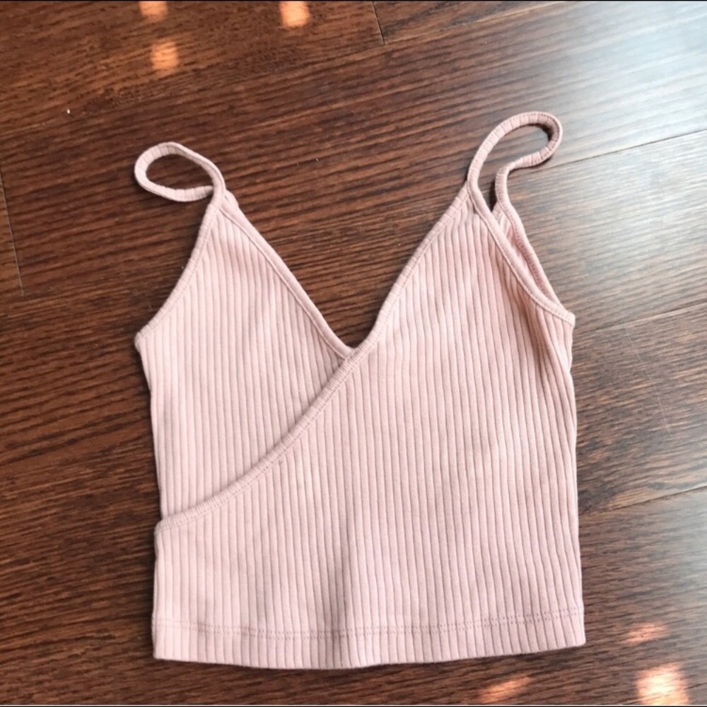 Topshop Pink Crop Top